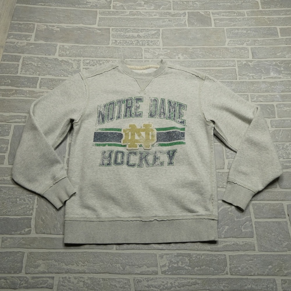 Notre Dame Hockey Sweatshirt Size Medium Adidas Fleece Crewneck Vintage Style